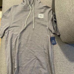 grey men’s short sleeve hoodie